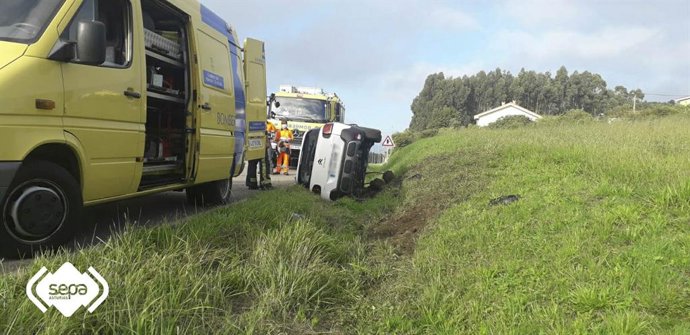 Accidente de tráfico registrado en Gozón.
