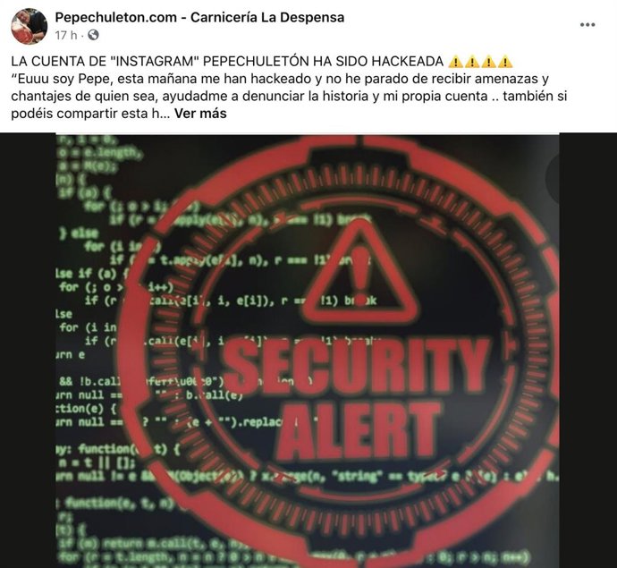 `Pepe Chuletón Denuncia El Robo De Su Cuenta De