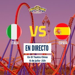 Parque de Atracciones de Madrid y Parque Warner ofrecerán el Italia-España de la Eurocopa.
