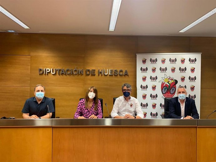 Presentación del Campeonato de España de BTT, que se celebrará en Sabiñánigo (Huesca), entre el 9 y el 11 de julio.