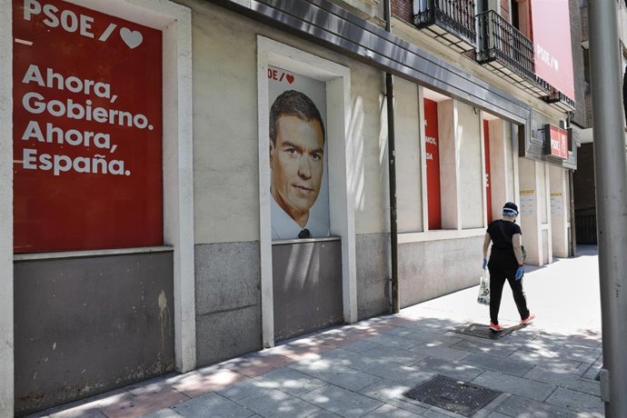 Fachada de la sede del PSOE en Madrid