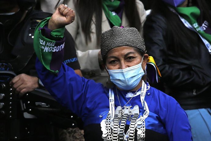 La presidenta de la Comvención Constitucional de Chile, Elisa Loncón.
