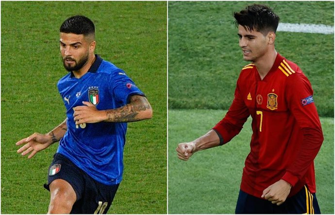 Insigne (Italia) y Morata (España)