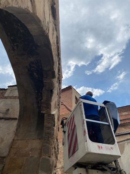 El Ayuntamiento de Calahorra actúa para proteger el arco del planillo de San Andrés