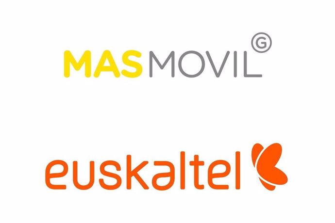 Archivo - Logos de MásMóvil y Euskaltel