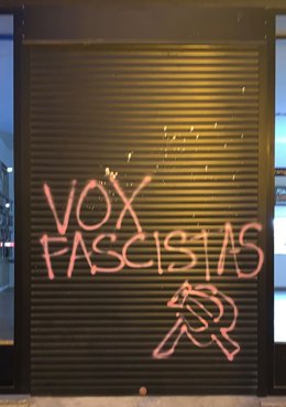 Pintada aparecida en Calahorra contra VOX