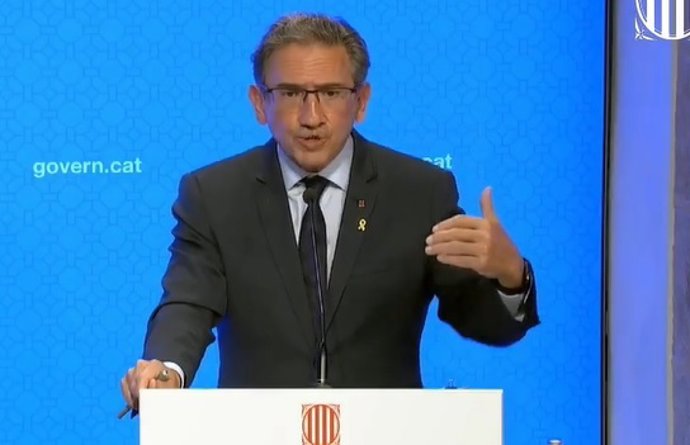 El conseller de Economía y Hacienda de la Generalitat, Jaume Giró, este martes en la rueda de prensa posterior al Consell Executiu