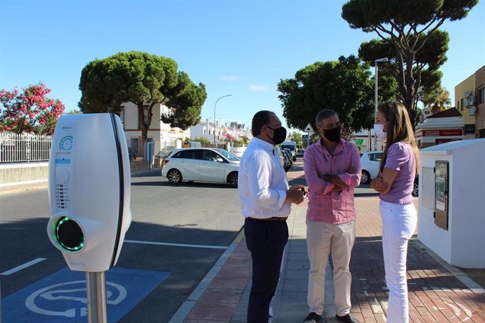 Cargador de coches eléctricos en Aljaraque (Huelva).