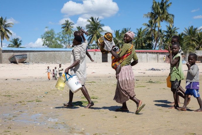 Desplazados en la provincia de Cabo Delgado, en el norte de Mozambique