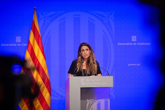 Arxiu - La portaveu del Govern de la Generalitat, Patrícia Plaja, en una conferncia de premsa