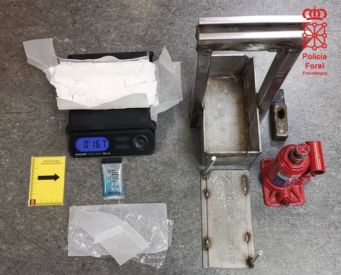 Drogas incautadas al detenido en Noáin