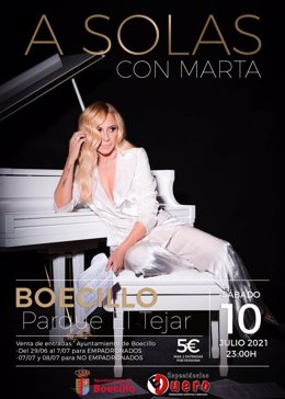 Cartel del concierto de Marta Sánchez en Boecillo (Valladolid).