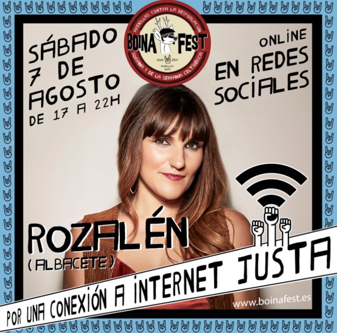 Cartel del Boina Fest, con Rozalén como cabeza de cartel.