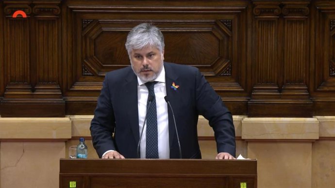 El presidente de Junts en el Parlament, Albert Batet, en el pleno el 7 de julio.