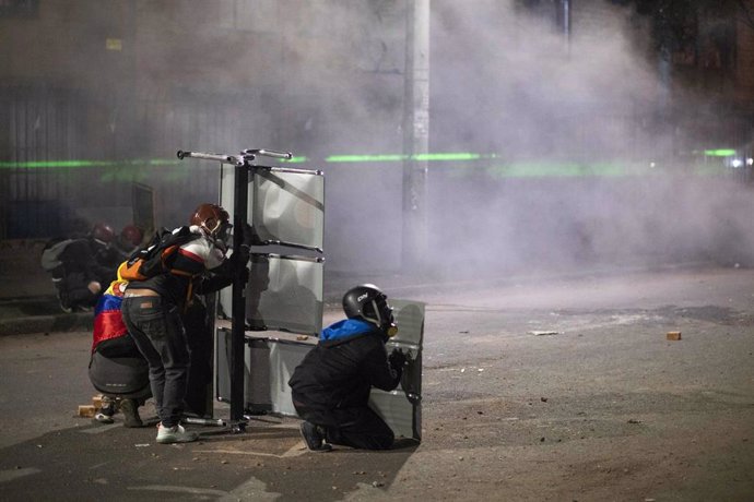 Archivo - Protestas contra el Gobierno en Bogotá, la capital de Colombia. 