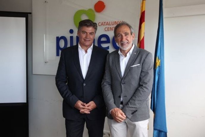El presidente de Pimec, Antoni Cañete, y el presidente de Pimec Catalunya Central, Esteve Pintó