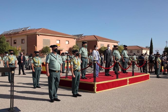 Acto de jura de bandera de la 126 promoción de la Academia de la Guardia Civil en Baeza.