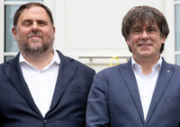 Puigdemont y Junqueras se reencuentran en Waterloo casi cuatro años después de la huida del expresidente catalán