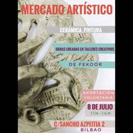 Cartel del mercadillo organizado por Fekoor.