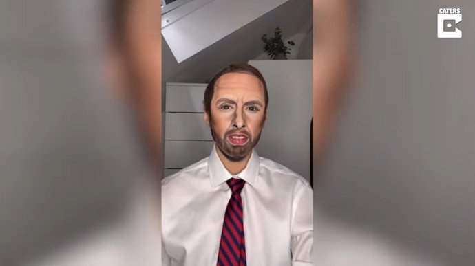 Esta mujer se hace viral transformándose en Harry Kane y Gareth Southgate para la Eurocopa 2020