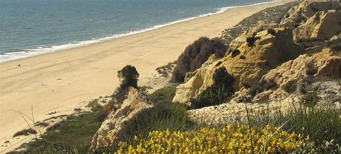 Archivo - Playa de la costa de Huelva. 