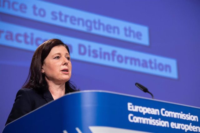 Archivo - La vicepresidenta de la Comisión Europea responsable de Estado de Derecho, Vera Jourova. 