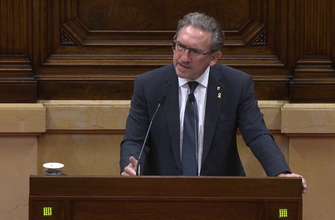 El conseller d'Economia i Hisenda de la Generalitat, Jaume Giró, al Parlament