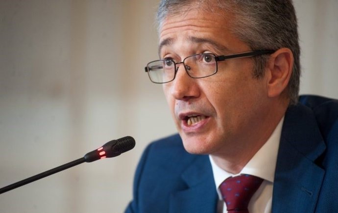 Pablo Hernández de Cos, Gobernador del Banco de España, durante su intervención en el curso de verano organizado por la APIE en la UIMP de Santander.