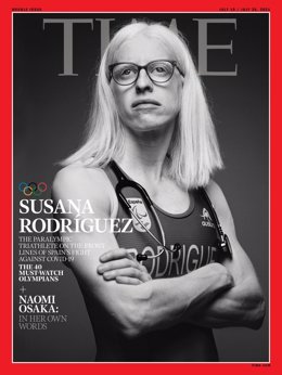 La triatleta española Susana Rodríguez, portada de la revista Time