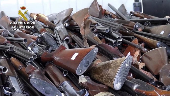 Imagen de armas custodiadas por la Guardia Civil