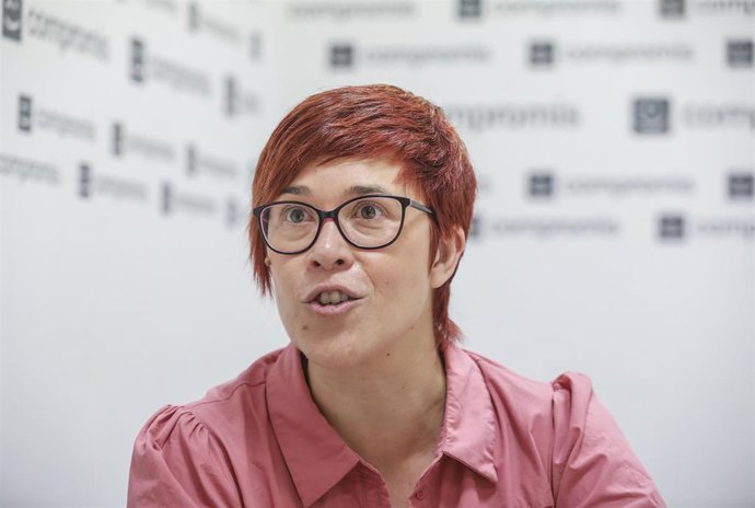 La secretaria general de Més Compromís, gueda Micó, responde a una entrevista a Europa Press, a 5 de julio de 2021, en Valencia, Comunidad Valenciana, (España)