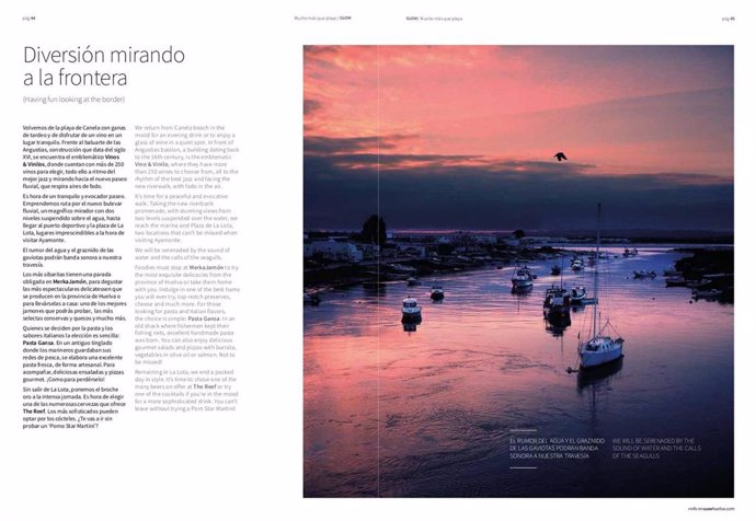 Página de la revista Glow Huelva.