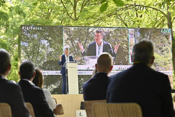 Colman Deegan, CEO de Vodafone España,  durante su intervención en la cuarta edición del congreso DigitalES Summit 2021.