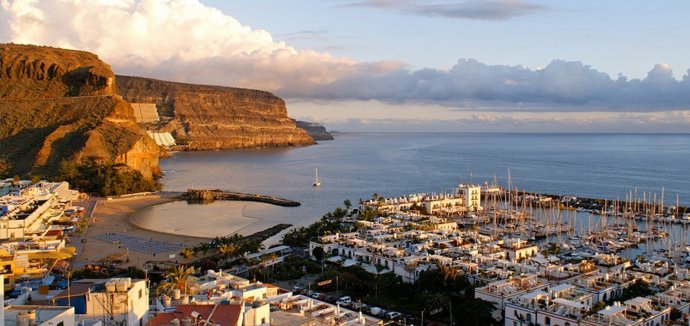 Archivo - Playa de Mogán (Gran Canaria)