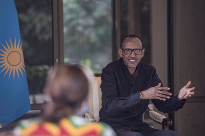 Archivo - El presidente de Ruanda, Paul Kagame