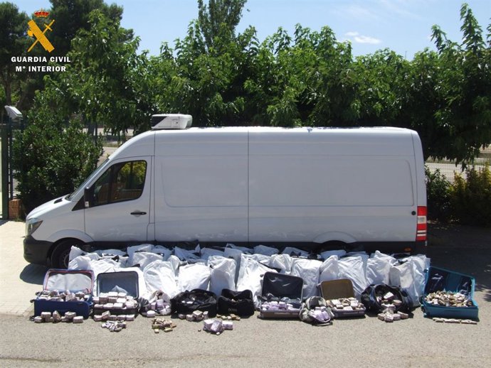 La Guardia Civil intercepta más de 300 kilos de droga en dos intervenciones en Tarazona y el Frasno