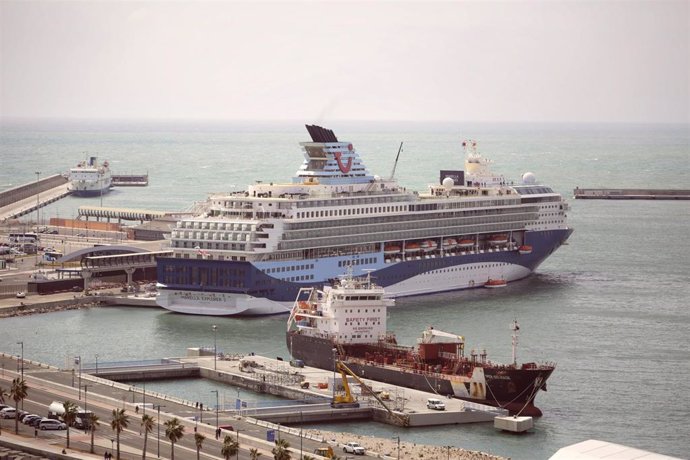 Archivo - La compañía británica Marella Cruises en Málaga bautiza su nuevo buque en el puerto