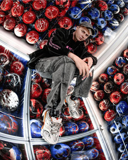 Pokras Lampas and the art installation in Saint-Petersburg, Russia