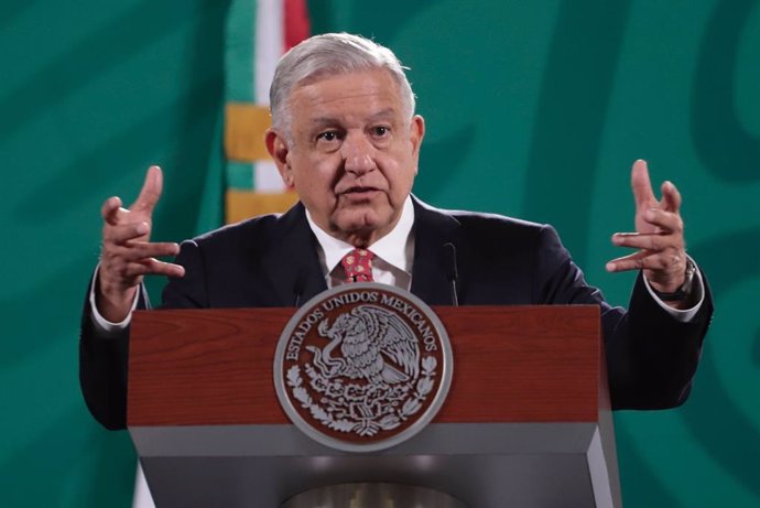 05 July 2021, Mexico, Mexico City: Mexican President Andres Manuel Lopez Obrador speaks during his daily press conference at the National Palace. Photo: El Universal/El Universal via ZUMA Wire/dpa