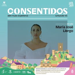 Cartel del concierto de María José Llergo en Consentidos.