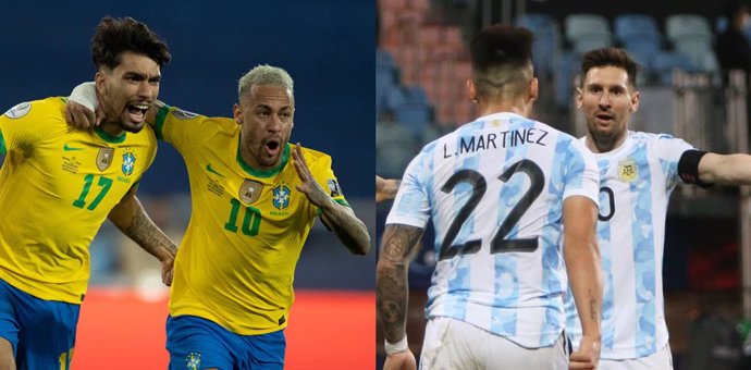 Archivo - Brasil y Argentina se enfrentarán en la final de la Copa América