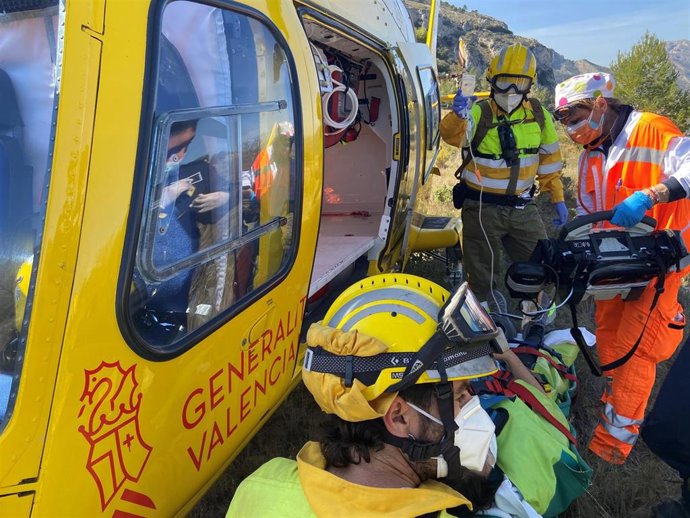 Rescate en helicóptero