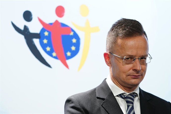 Archivo - El ministro de Exteriores de Hungría, Peter Szijjarto