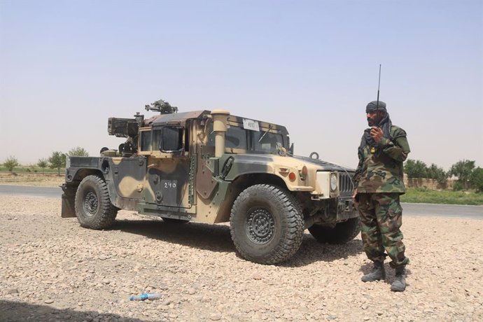 Un soldado del Ejército afgano