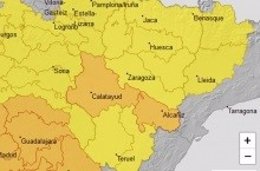 La Ibérica zaragozana y Bajo Aragón, en alerta naranja por altas temperaturas, rozarán los 39 grados.