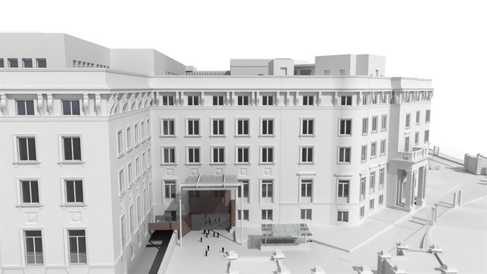 Simulación de la futura sede del Ministerio de Asuntos Exteriores en la plaza de Marqués de Salamanca