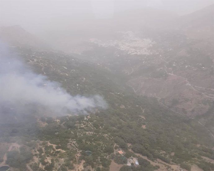 Granada.-Incendios.-Declarado un incendio en Güéjar Sierra y movilizados cuatro medios aéreos y 60 efectivos