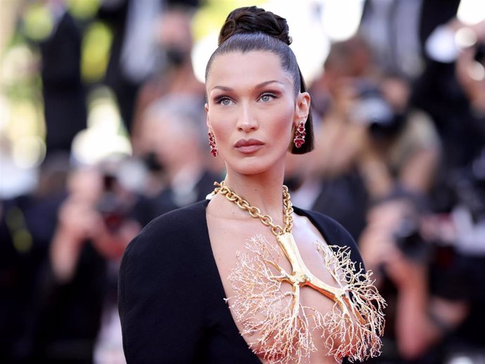 Bella Hadid attends the "Tre Piani (Three Floors)" screening during the 74th annual Cannes Film Festival