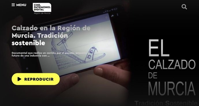 Portada De La Web De Patrimonio Digital Con El Documental El Calzado De La Región De Murcia. Tradición Sostenible