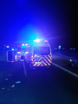 Imagen del lugar del accidente tomada y facilitada por personal de la Gerencia de Urgencias y Emergencias Sanitarias 061